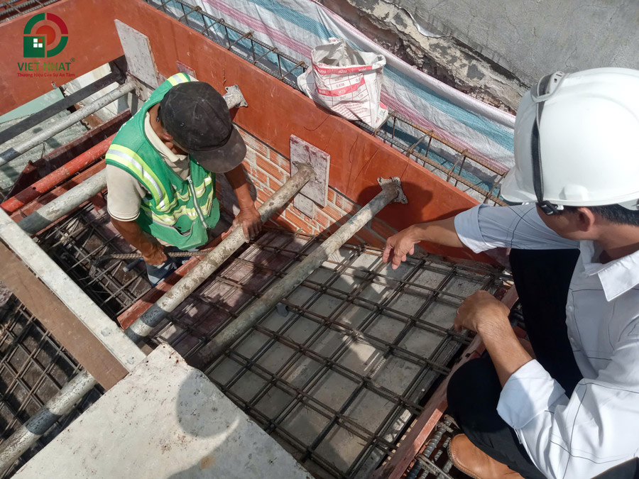 Hình ảnh kiểm tra và nghiệm thu cốt thép