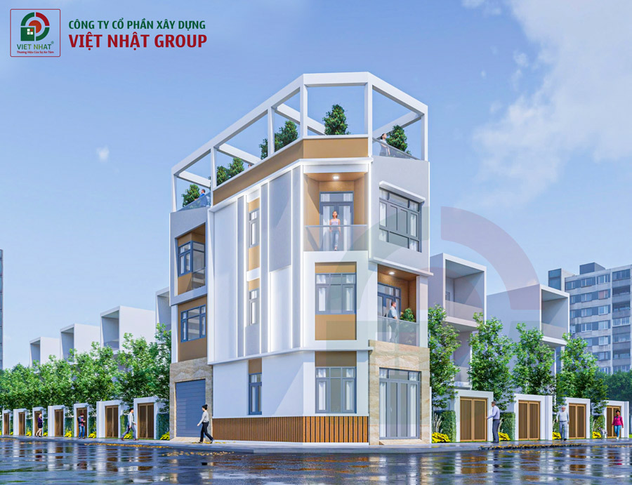 Mẫu nhà 2 mặt tiền 4 tầng 5x13m