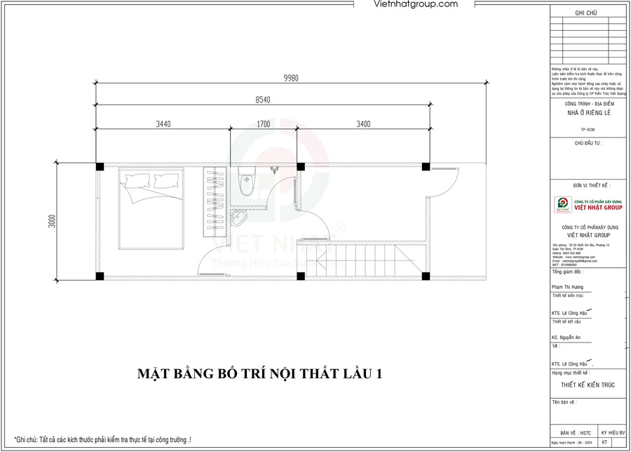 Thiết kế mặt bằng cải tạo tầng 1