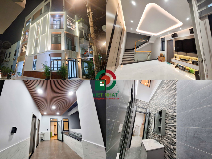Hình ảnh hoàn thiện nhà 4 tầng hiện đại