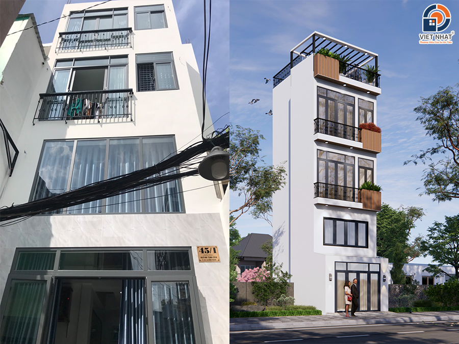 Bàn giao nhà phố 1 trệt 1 lửng 2 lầu tum sân thượng gia đình anh Bội Quận Bình Thạnh 