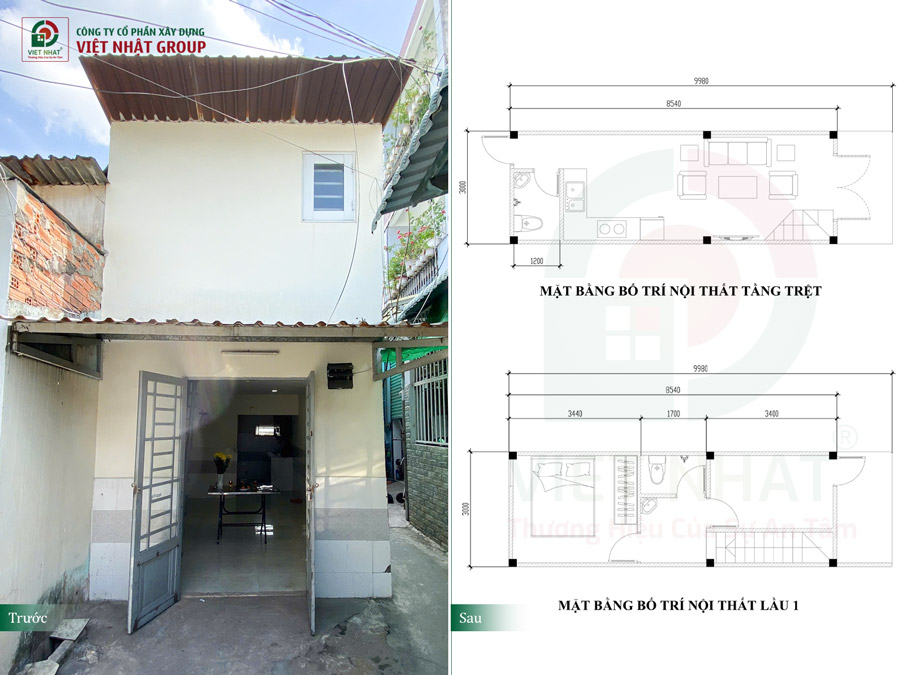 Thi công cải tạo nhà trọn gói Chị Uyên ở Bình Tân