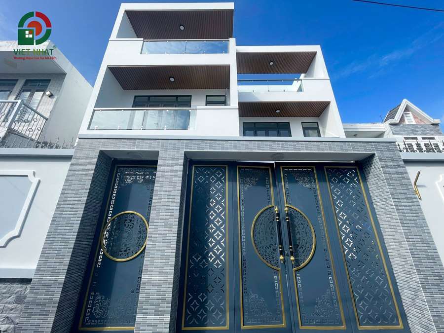 Xây nhà trọn gói 2 căn liền kề 3 tầng 5x14m Cô Thông ở Hóc Môn 