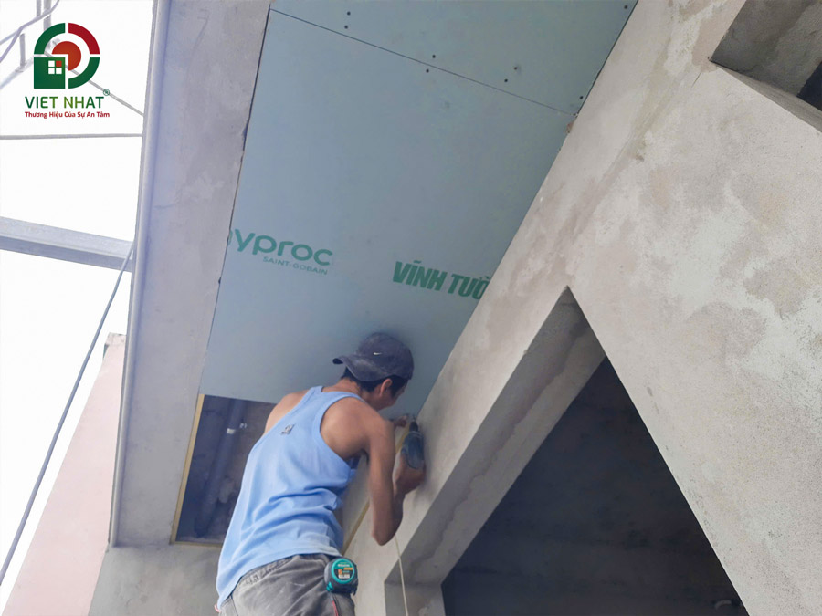 Hình ảnh thi công trần thạch cao