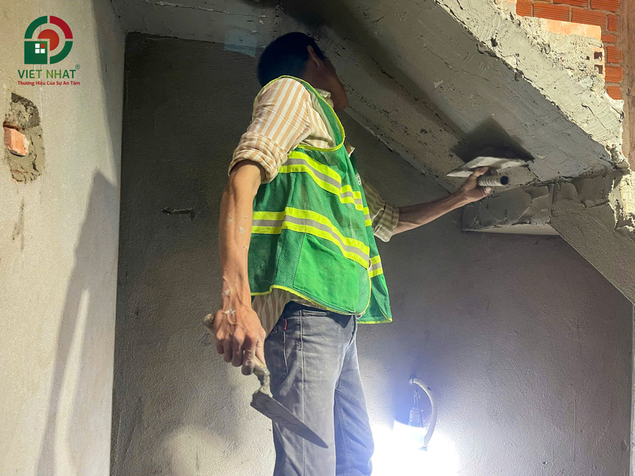 Hình ảnh thi công tô trát nội - ngoại thất