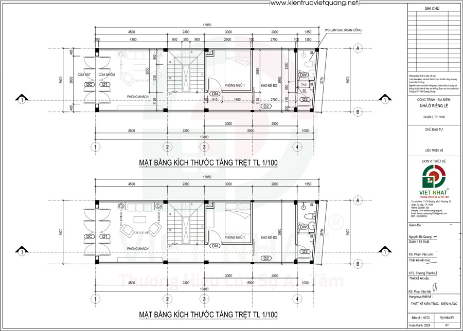 Quy trình xây nhà trọn gói 4 tầng 4x14m Chị Hồng ở Quận 5