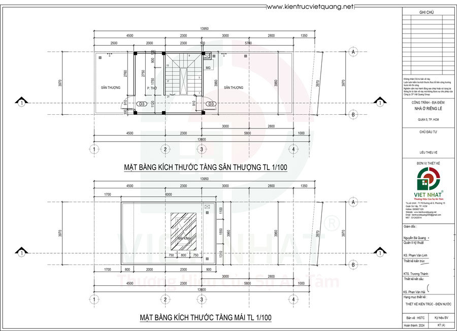 Cách bố trí công năng tầng thượng
