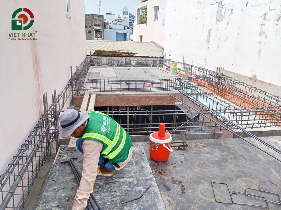 Hình ảnh thi công sắt thép đà kiềng