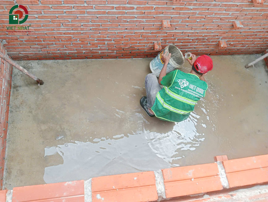 Hình ảnh thi công móng nhà 2 căn liền kề