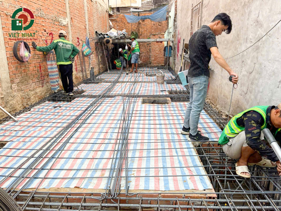 Hình ảnh thi công thép sàn