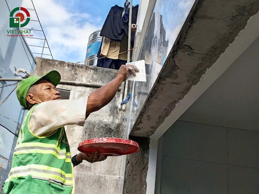 Hình ảnh thi công ron gạch