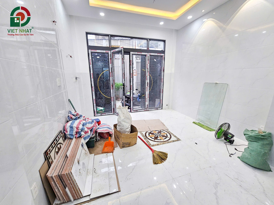 Hình ảnh thi công hoàn thiện phòng khách