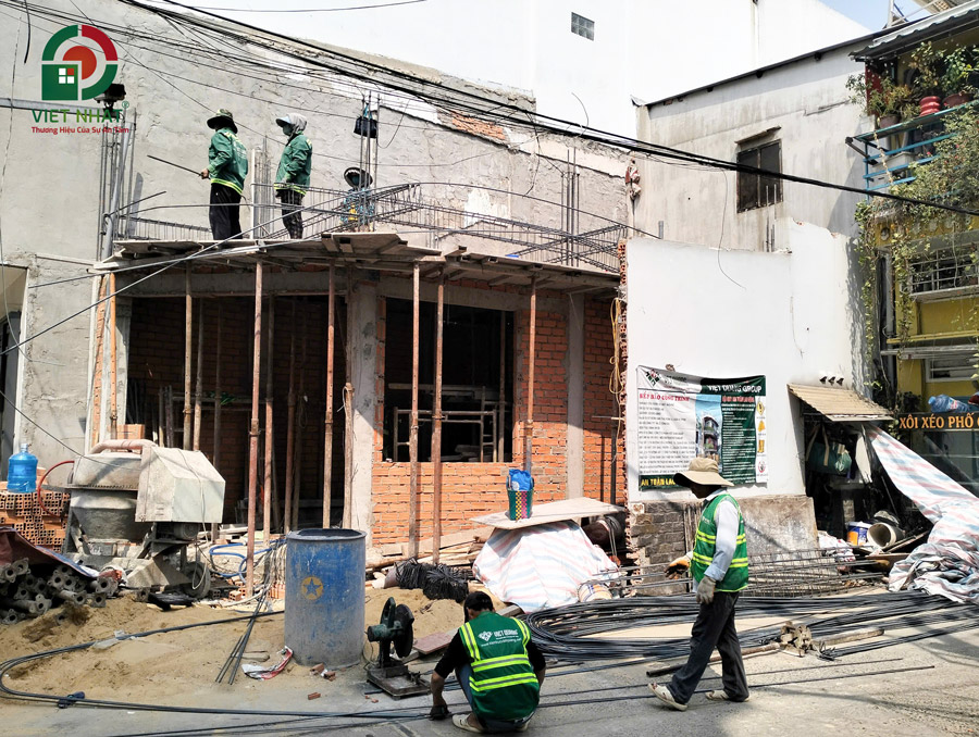 Hình ảnh tiến độ thi công xây dựng phần thô tầng 1