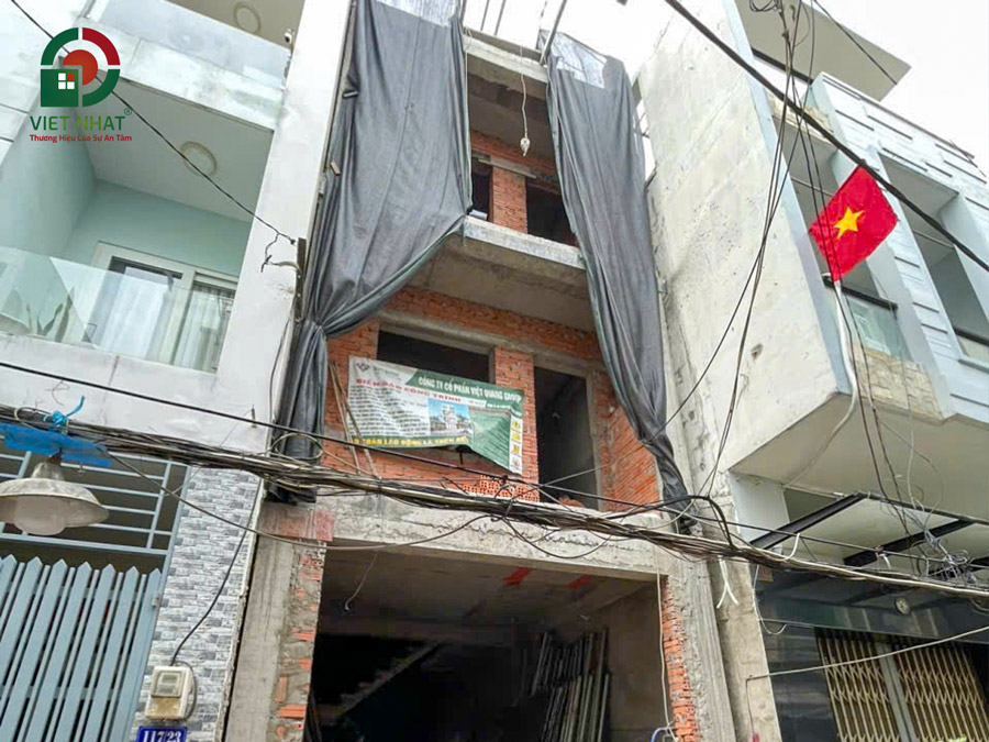 Hình ảnh tiến độ xây dựng phần thô nhà 3 tầng tum sân thượng