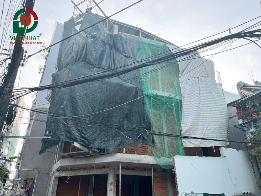 Hình ảnh tiến độ thi công xây dựng phần thô nhà lô góc 3 tầng