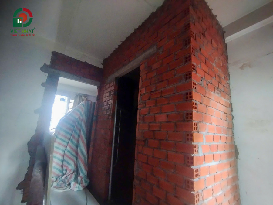 Hình ảnh thi công xây thêm WC