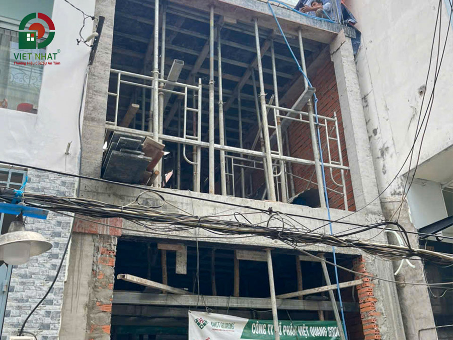 Hình ảnh tiến độ thi công xây thô lầu 1 nhà 3 tầng