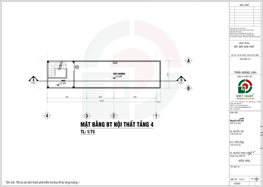 Cách bố trí công năng tầng 4