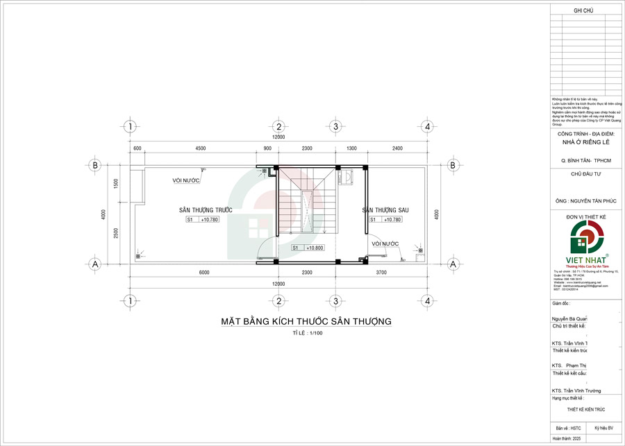 Cách bố trí công năng tầng thượng