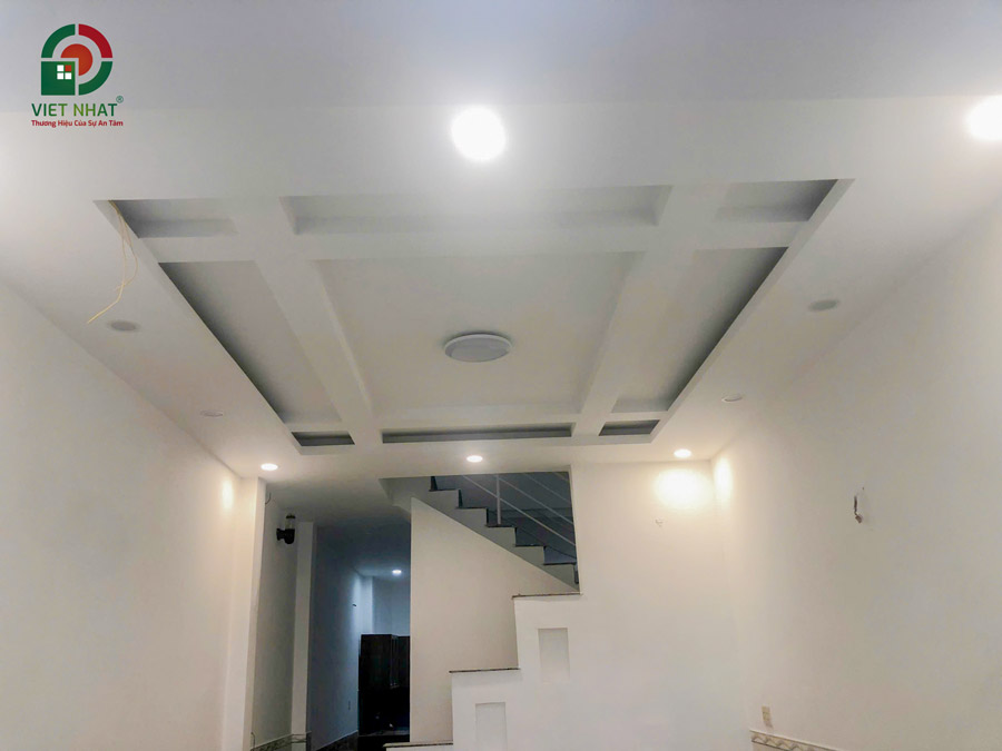 Hình ảnh thi công hoàn thiện trần thạch cao