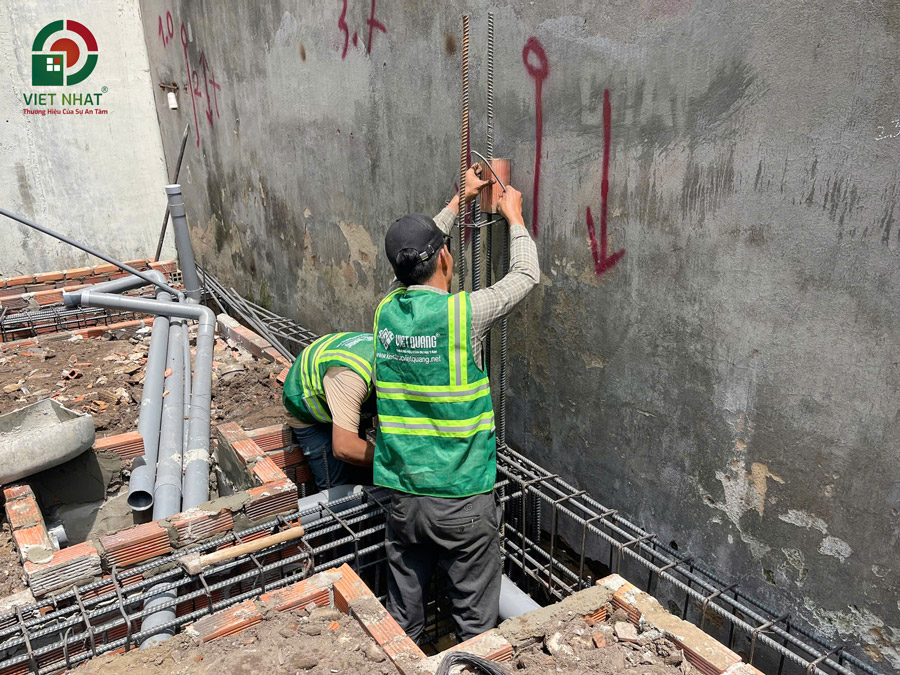 Hình ảnh thi công giằng móng