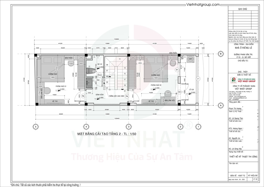 Phương án cải tạo lầu 1