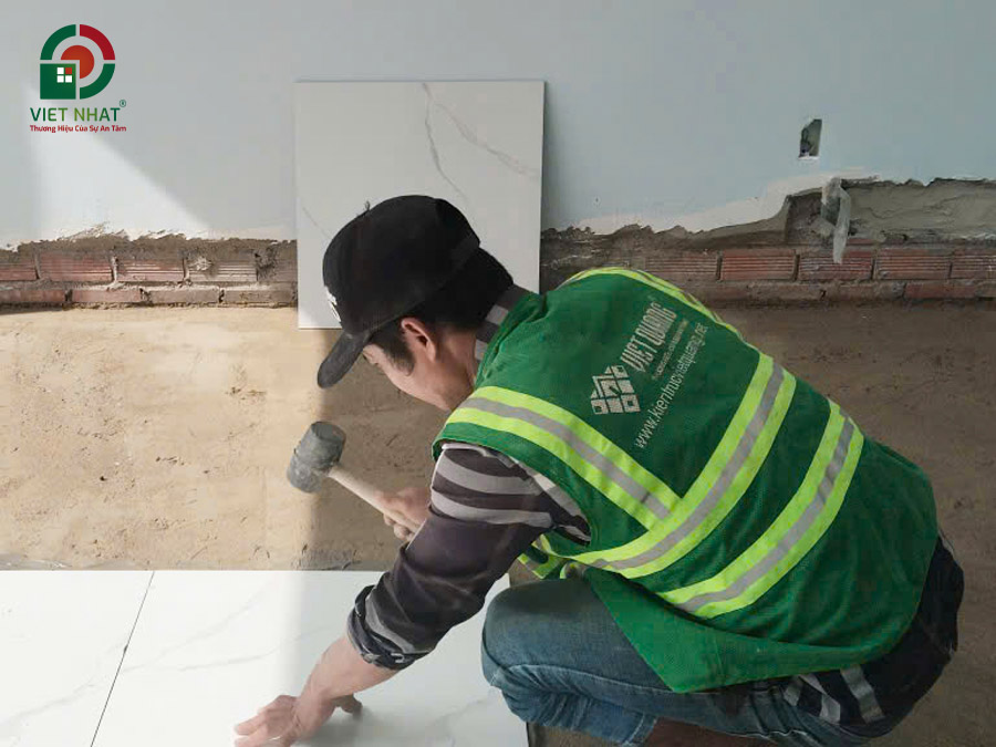 Hình ảnh thi công ốp lát gạch nền