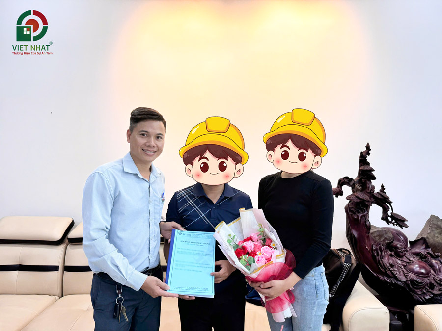 Ký hợp đồng xây nhà trọn gói Anh Phúc ở Bình Tân