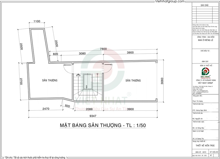Cách bố trí công năng tầng thượng
