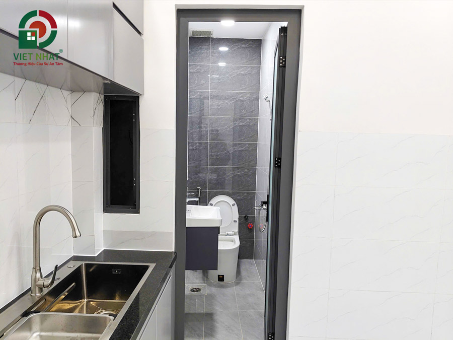 Hình ảnh bàn giao phòng vệ sinh tầng trệt