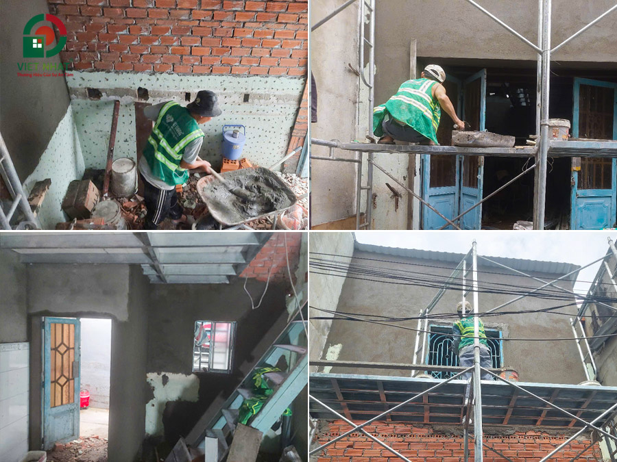 Hình ảnh thi công tô tường