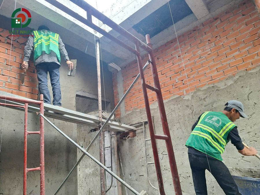 Hình ảnh thi công tô trát tường