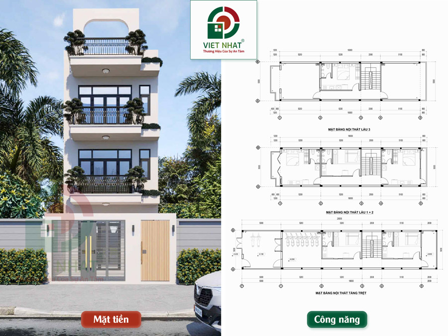 Xây Dựng Nhà Trọ – Thiết Kế Thi Công Nhà 4 Tầng 5x20m