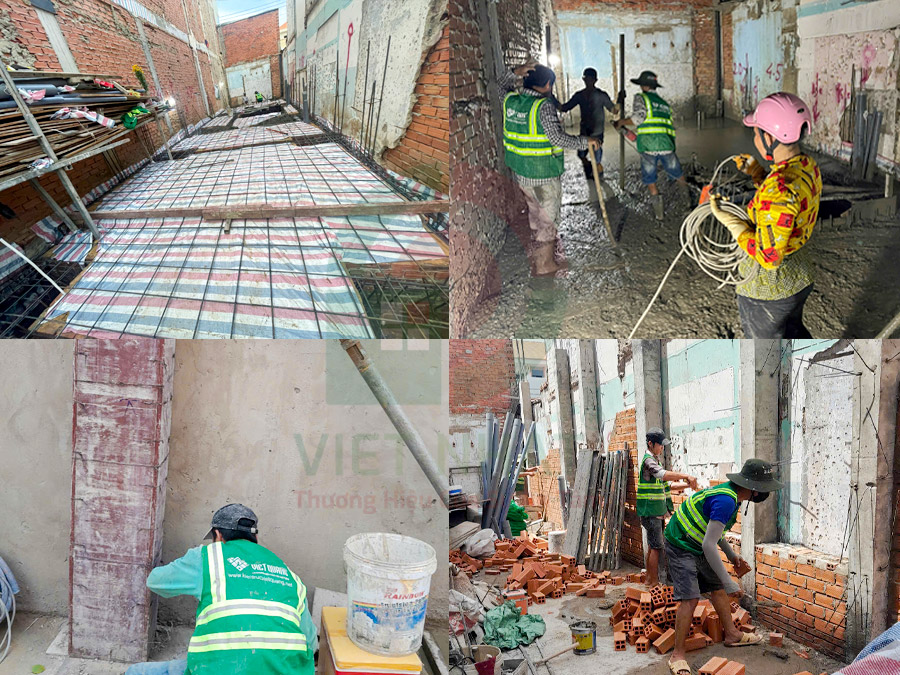 Hình ảnh thi công tầng trệt