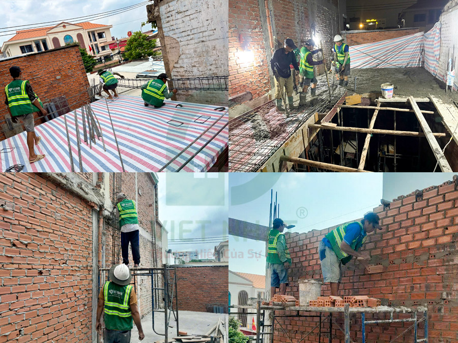 Hình ảnh thi công lầu 1