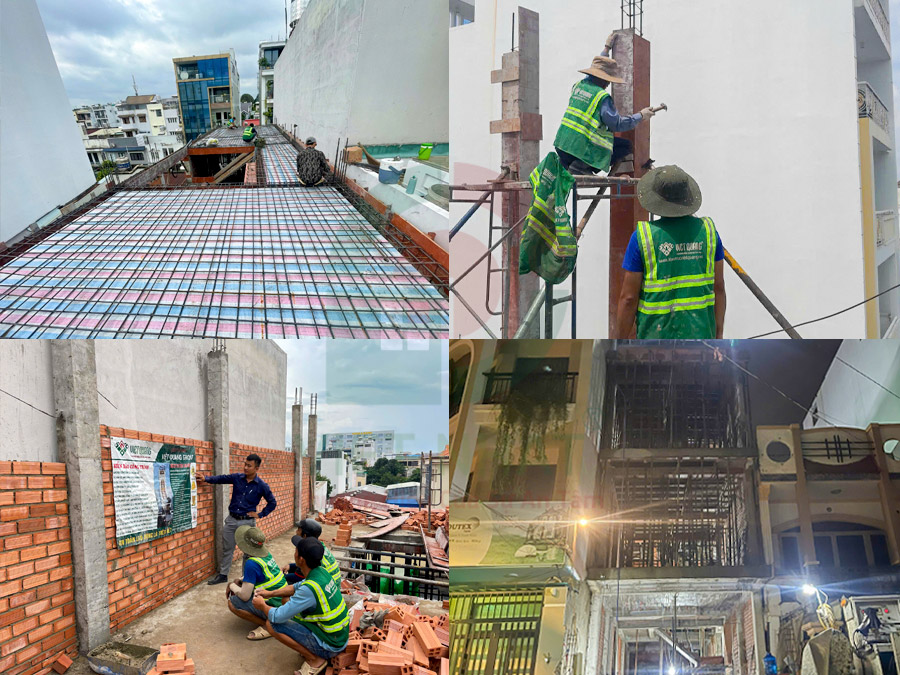 Hình ảnh thi công lầu 2