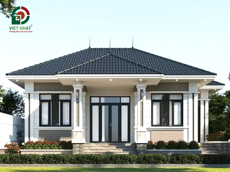 Mẫu nhà cấp 4 mái Nhật 3 phòng ngủ