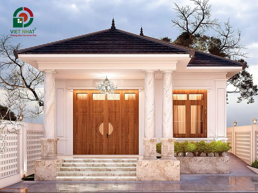 Mẫu nhà cấp 4 mái Nhật hiện đại