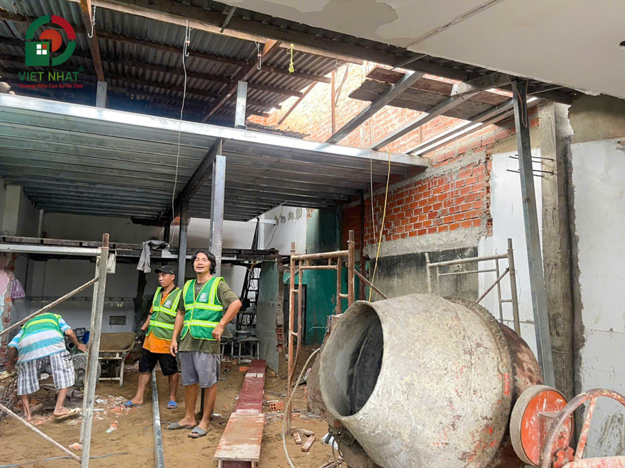 Hình ảnh hoàn thành lắp đặt tấm cemboard sàn gác lửng