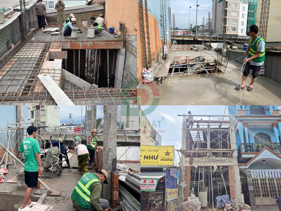 Hình ảnh thi công tầng lửng