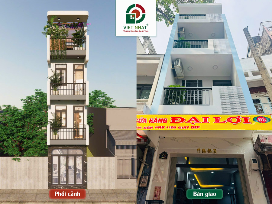 Xây Nhà Ở Kết Hợp Kinh Doanh – Nhà Phố 4 Tầng 5x20m 