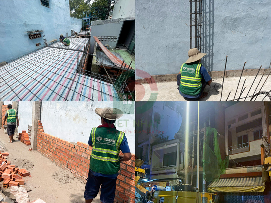 Hình ảnh thi công xây thô tầng 3