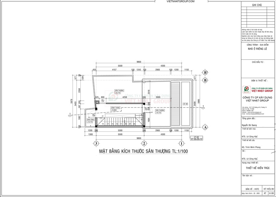 Bản vẽ mặt bằng bố trí công năng tầng thượng