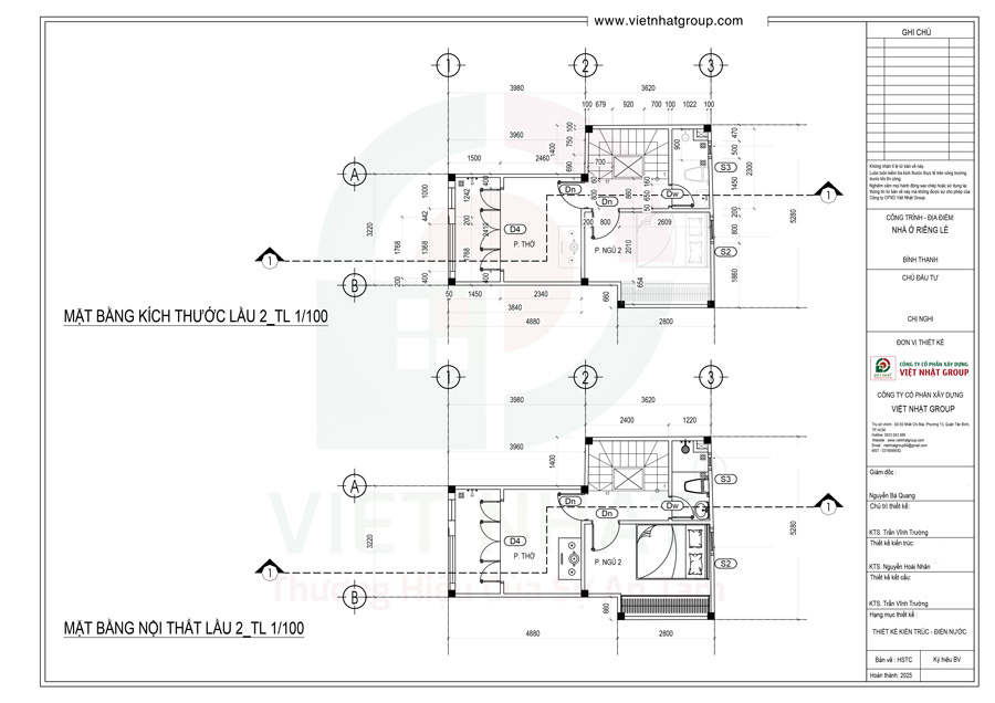 Xây Nhà Chị Nghi - Xây Dựng Nhà Phố 3 Tầng 5x12m