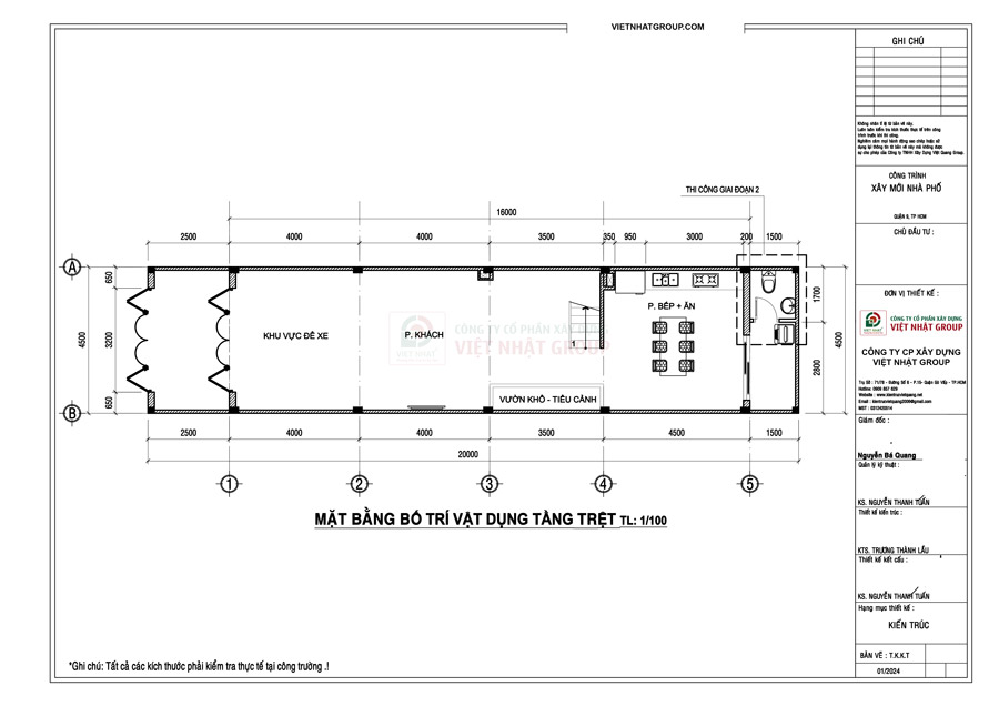 Bản vẽ thiết kế mặt bằng công năng tầng trệt