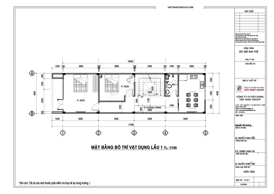 Bản vẽ thiết kế mặt bằng công năng lầu 1