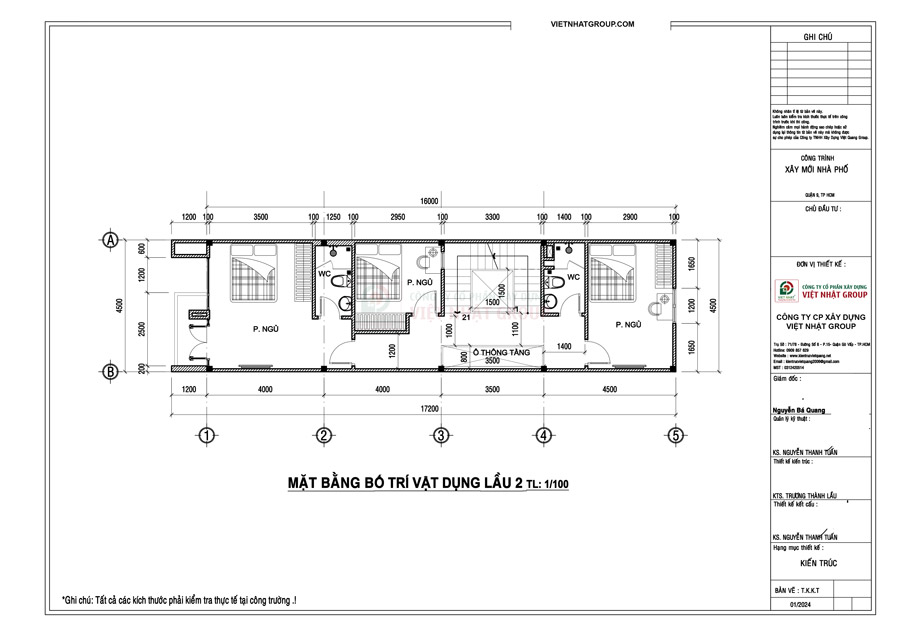 Bản vẽ thiết kế mặt bằng công năng lầu 2