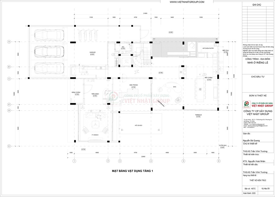 Bản vẽ thiết kế mặt bằng công năng tầng 1