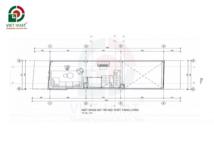 Bản vẽ thiết kế mặt bằng công năng lầu 3