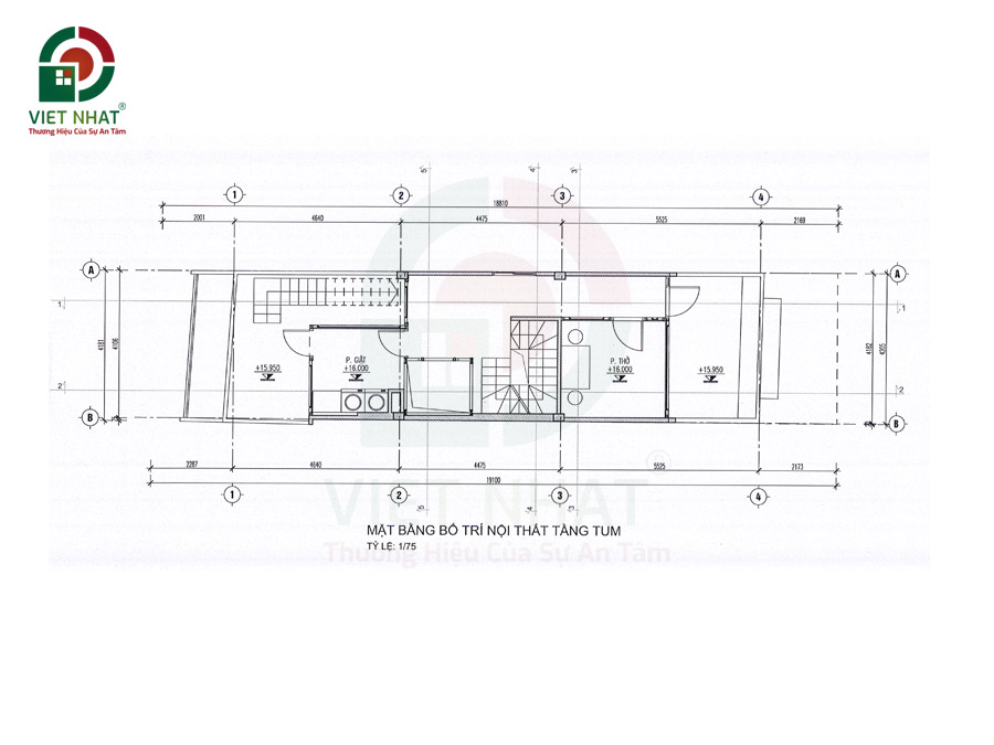 Bản vẽ thiết kế mặt bằng công năng tầng trệt